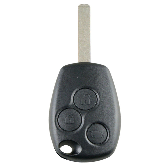Renault car key fob with three buttons on a white background