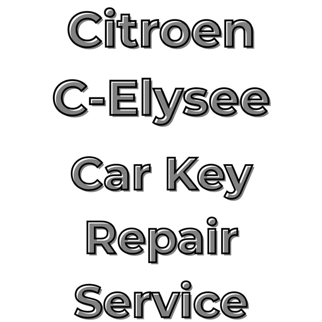 Citroen C-Elysee 2012 - 2018 Car Key Repair Service 3 Button Central Locking Fob