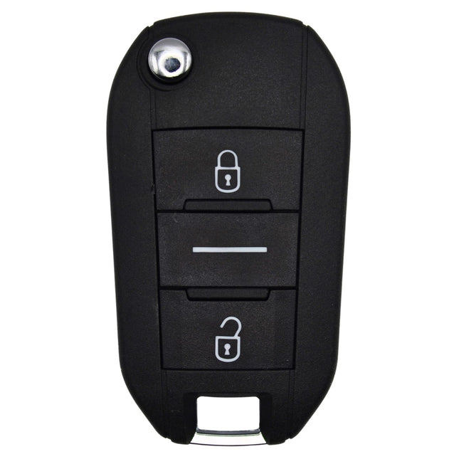 Peugeot Traveller Car Key Fob Cover 3 Button Smart Black Case Replacement Repair