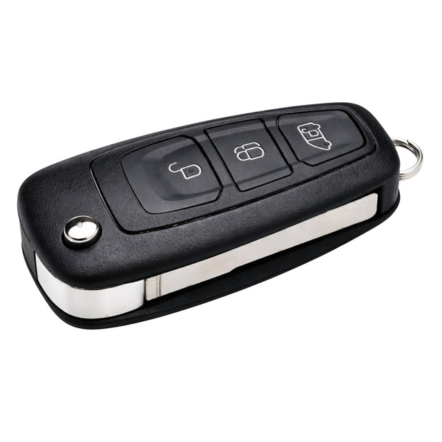 Replacement key case and key fob shell for compatible Ford vehicles