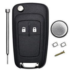 Vauxhall DIY car key repair kit with replacement case battery switches and pin removal tool