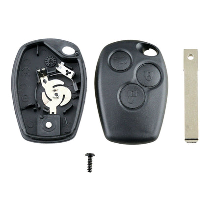 Renault Modus 3 Button Car Key Fob Cover Replacement Smart Black Case Repair