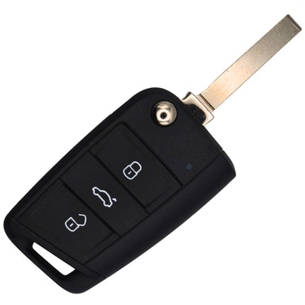 Audi A3 Car Key Fob Cover 3 Button Smart Black Case Replacement Shell Repair MQB