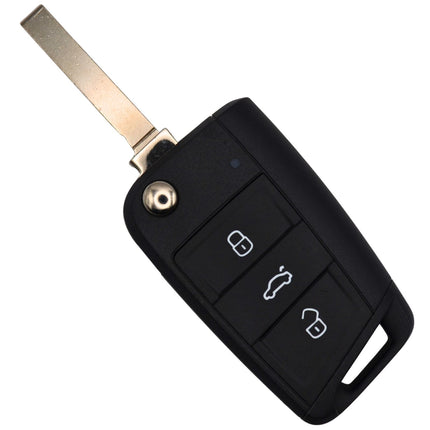 Audi A3 Car Key Fob Cover 3 Button Smart Black Case Replacement Shell Repair MQB