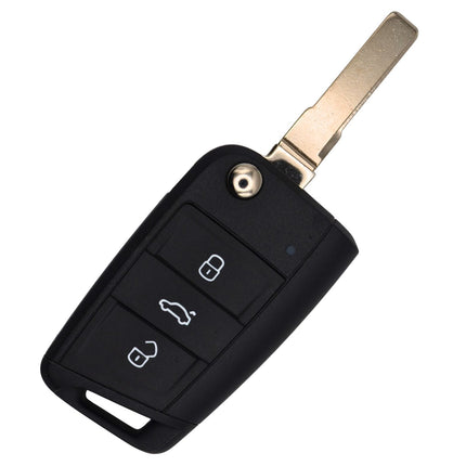Audi A3 Car Key Fob Cover 3 Button Smart Black Case Replacement Shell Repair MQB