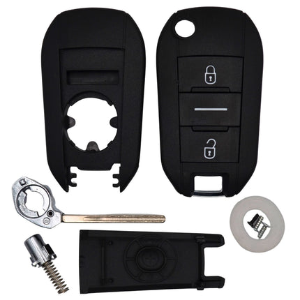 Citroen Berlingo Key Fob Cover 3 Button Smart Black Case Replacement Repair