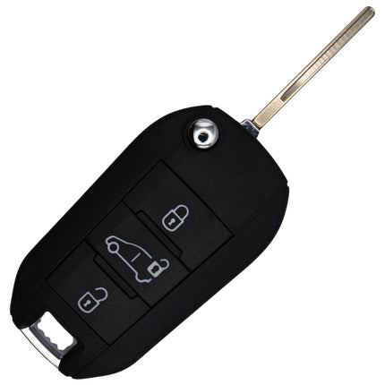 Citroen Berlingo Key Fob Cover 3 Button Smart Black Case Replacement 2018 - 2025