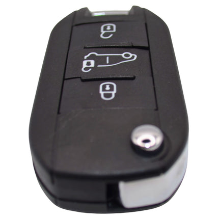 Citroen Berlingo Key Fob Cover 3 Button Smart Black Case Replacement 2018 - 2025
