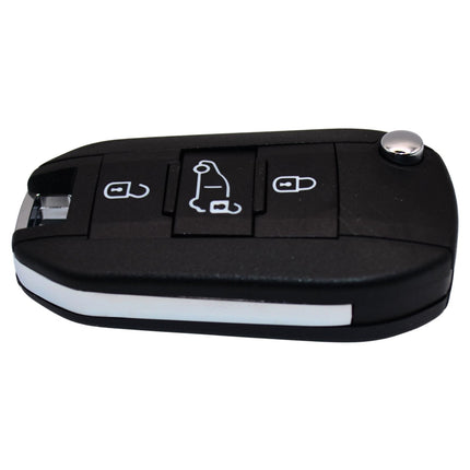 Citroen Berlingo Key Fob Cover 3 Button Smart Black Case Replacement 2018 - 2025