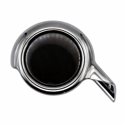 Bottom view of Citroen DS3 flip key fob case showing circular pivot mechanism and chrome detail.