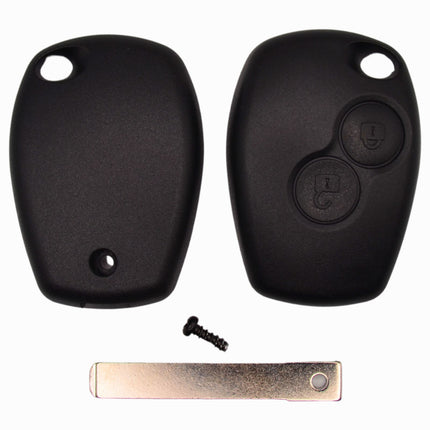 Dacia Duster Car Key Fob Case Replacement Cover 2 Button Black Remote Repair