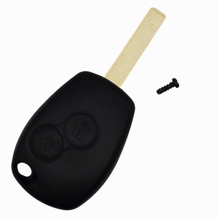 Dacia Duster Car Key Fob Case Replacement Cover 2 Button Black Remote Repair