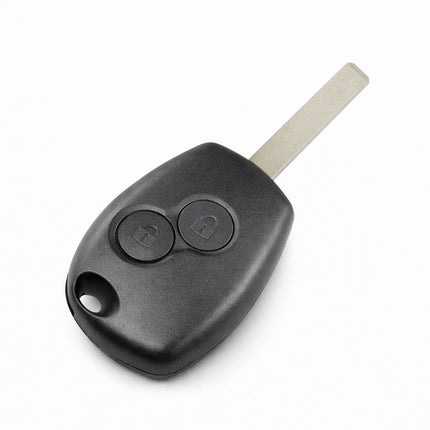 Angled view of replacement remote key shell for Duster Logan Sandero