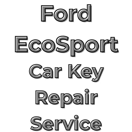 Text 'Ford EcoSport Car Key Repair Service' on a white background
