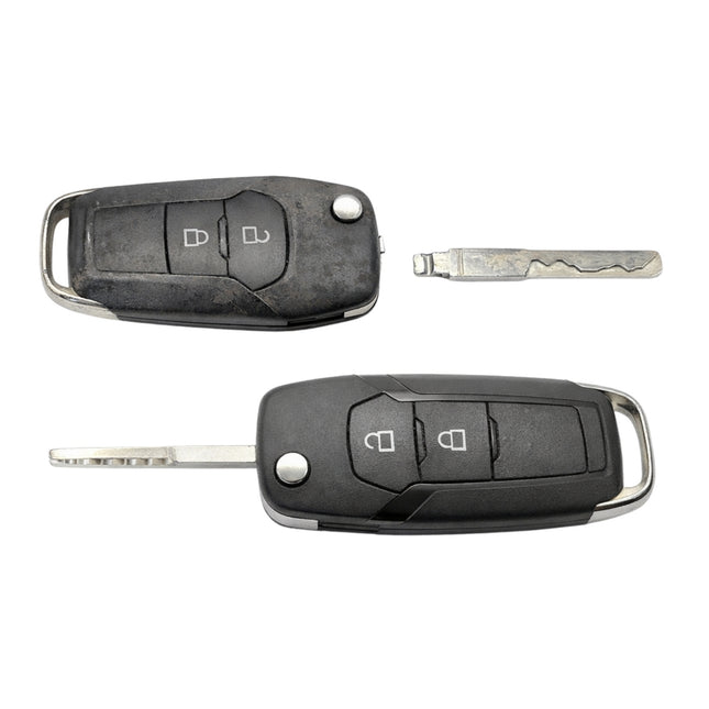 ford ecosport f150 ranger 2 button key fob repair service before and after damaged flip key case