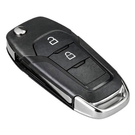 Ford flip key closed 2 button remote fob shell angled view