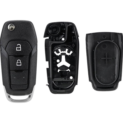 Ford KA+ Key Fob Case Replacement Cover 2 Button Flip Black Remote Repair