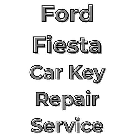 Text 'Ford Fiesta Car Key Repair Service' on a white background