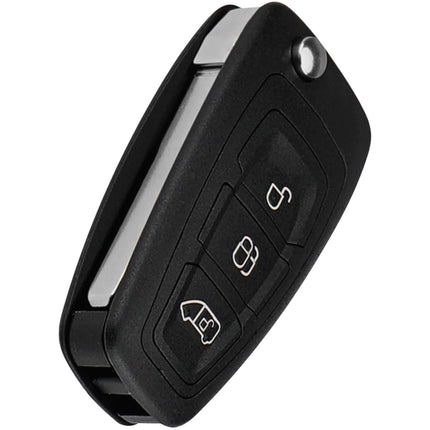 Ford Transit Key Fob Case Replacement Cover 3 Button Flip Black Remote Repair