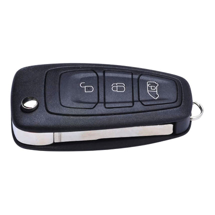 Ford Transit Key Fob Case Replacement Cover 3 Button Flip Black Remote Repair