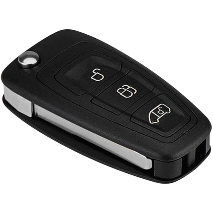 Ford Transit Key Fob Case Replacement Cover 3 Button Flip Black Remote Repair