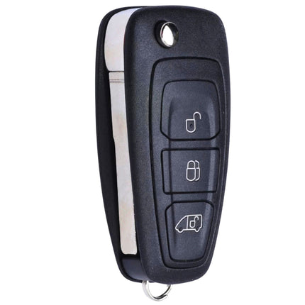 Ford Transit Key Fob Case Replacement Cover 3 Button Flip Black Remote Repair