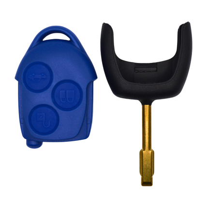 Replacement 3 Button Blue Key Fob Case for Ford Transit MK7