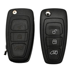 Ford B48B 2 button flip remote key before and after refurbishment