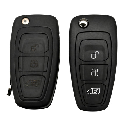 Ford B48B 2 button flip remote key before and after refurbishment