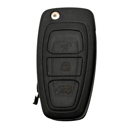 Damaged Ford B48B 2 button flip remote key requiring repair