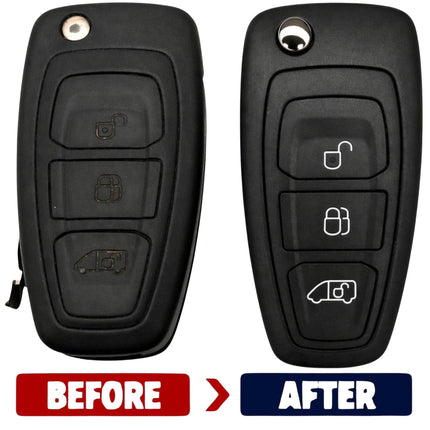 Ford B48B 2 button flip remote key before and after repair