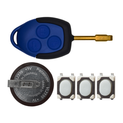 Ford Transit MK7 key fob repair kit with case VL2330 battery and 3 switches