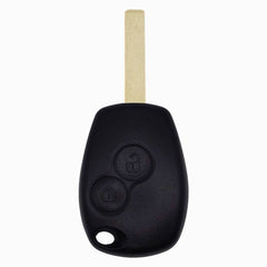 Black car key fob with two buttons on a white background