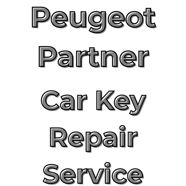Peugeot Partner 2018 - 2025 Car Key Repair Service 3 Button Central Locking Fob