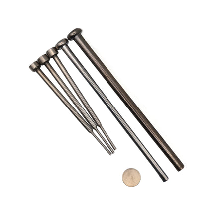 ECK Silver Flip Key Blade Pin Removal Tool Set for Car Van Remote Fob Repair 6pc