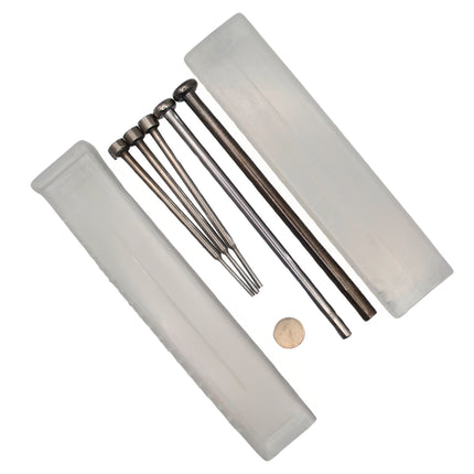 ECK Silver Flip Key Blade Pin Removal Tool Set for Car Van Remote Fob Repair 6pc