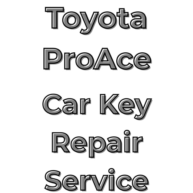Toyota Proace Van 2019 - 2025 Key Repair Service 3 Button Central Locking Fob