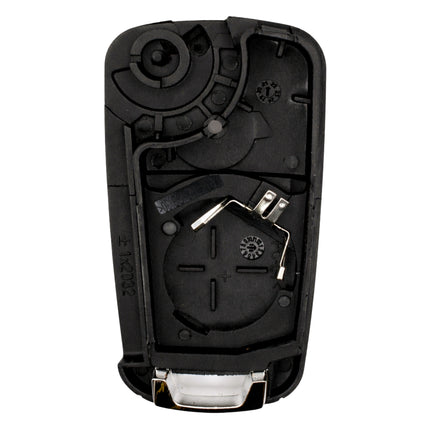 Rear casing interior with battery holder compartment