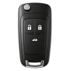 Vauxhall HU100 3 button flip key shell front view compatible with Astra J, Insignia