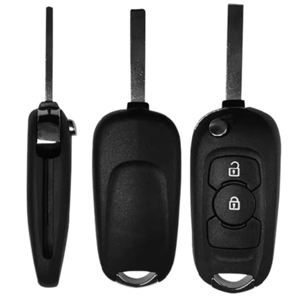 Vauxhall Astra Key Fob Case Replacement Cover 2 Button Flip Black Remote Repair