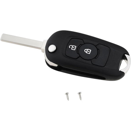 Vauxhall Astra Key Fob Case Replacement Cover 2 Button Flip Black Remote Repair