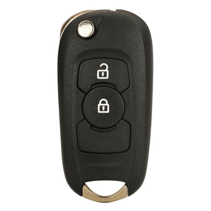 Replacement remote key casing front view with lock and unlock buttons
