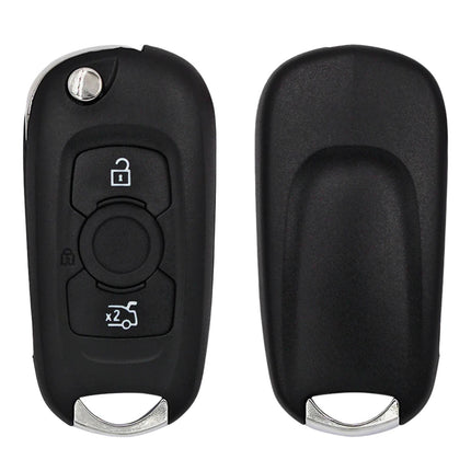 Black car key fob cover with button symbols on a white background