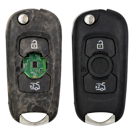 vauxhall astra k 3 button key fob repair service before and after damaged flip key case