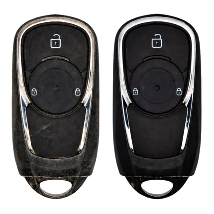 vauxhall astra k insignia mokka x 2 button key fob repair service before and after damaged key case