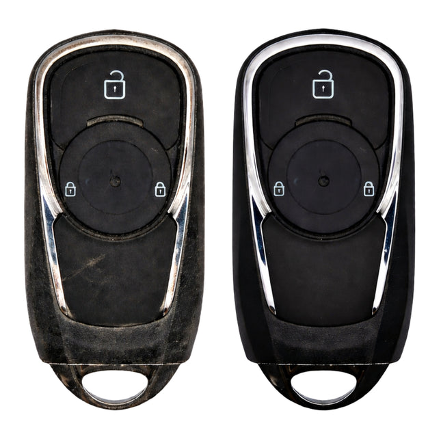 vauxhall astra k insignia mokka x 2 button key fob repair service before and after damaged key case