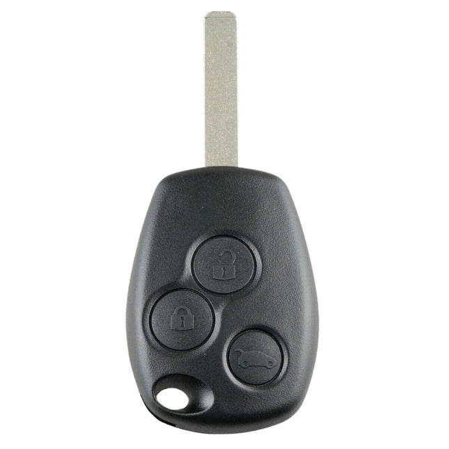 Vauxhall car key fob with three buttons on a white background