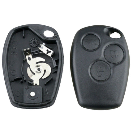 3 button remote key shell with internal housing, battery contacts