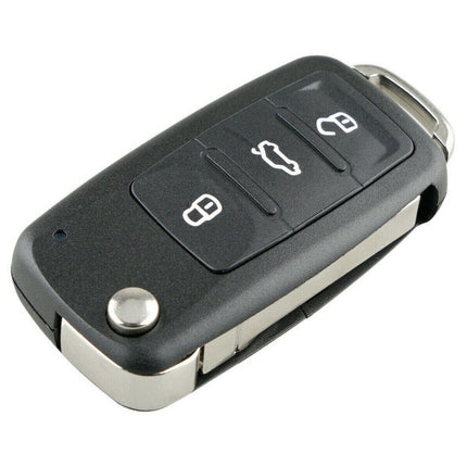 Volkswagen VW Sharan Key Fob Cover 3 Button Black Case Replacement Remote Repair