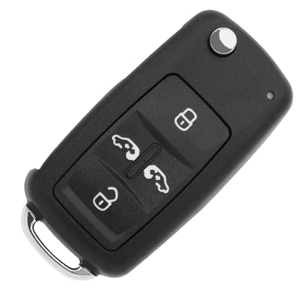 Volkswagen VW Transporter T5 T6 Key Fob Cover 4 Button Smart Black Case Repair